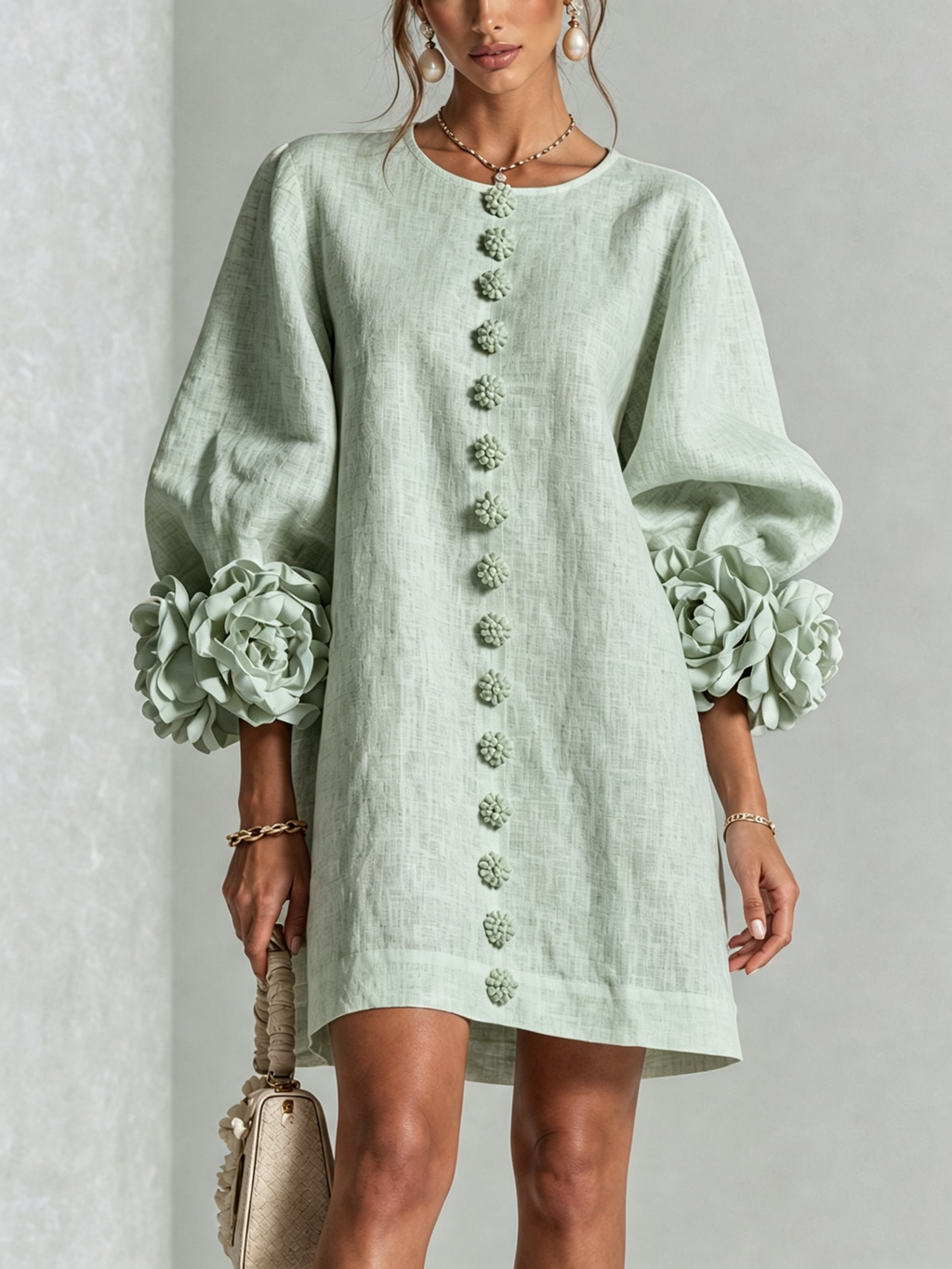Élodie | Robe Florale Boutonnée