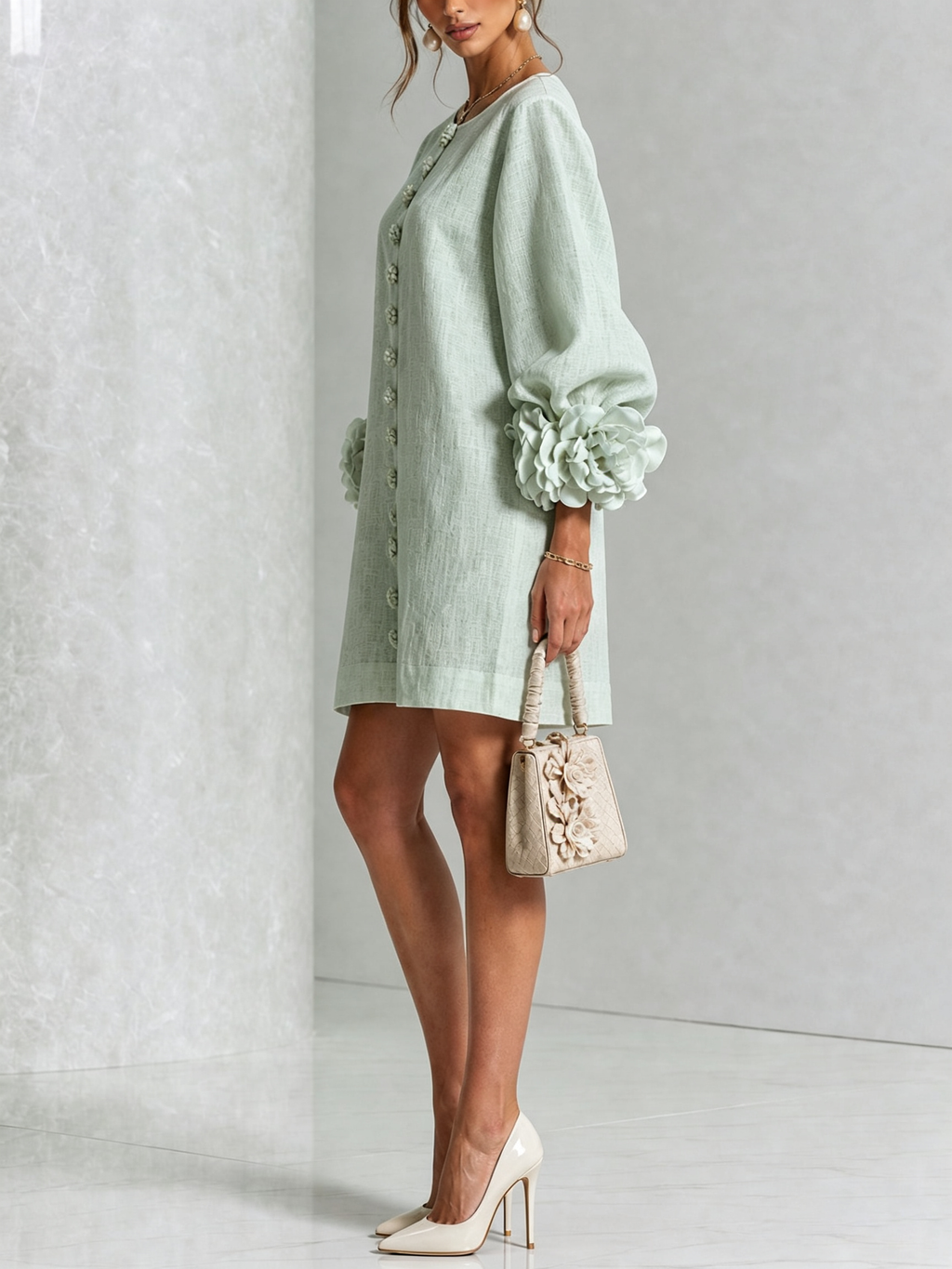 Élodie | Robe Florale Boutonnée