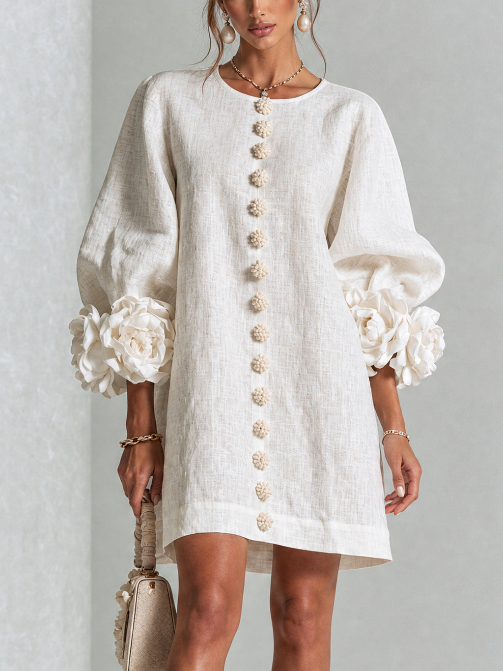 Élodie | Robe Florale Boutonnée