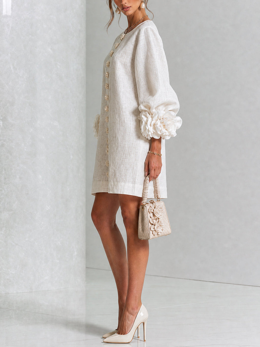 Élodie | Robe Florale Boutonnée