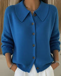 Véronique | Cardigan à col pointu boutonné