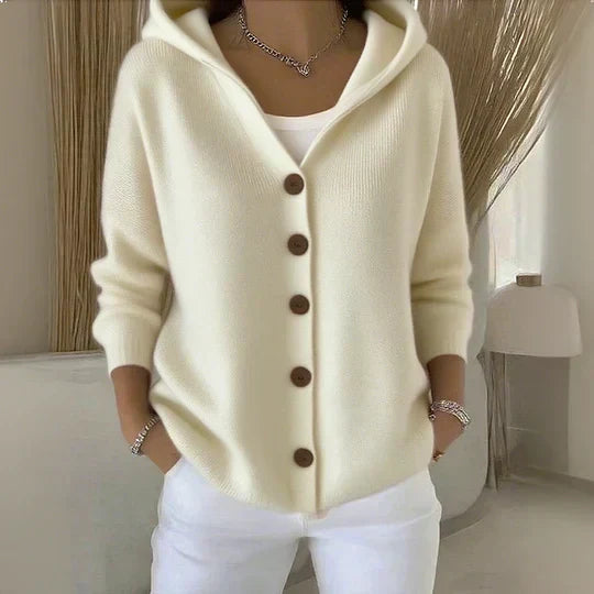 Dauphine | Cardigan à capuche boutonné
