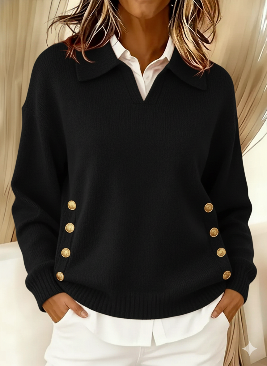 Victoire | Pull col V à col polo