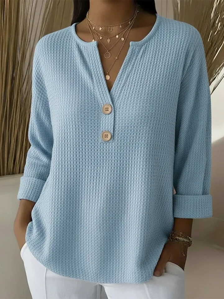 Lucienne | Top henley boutonné