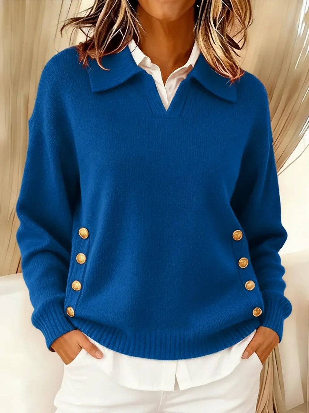 Victoire | Pull col V à col polo