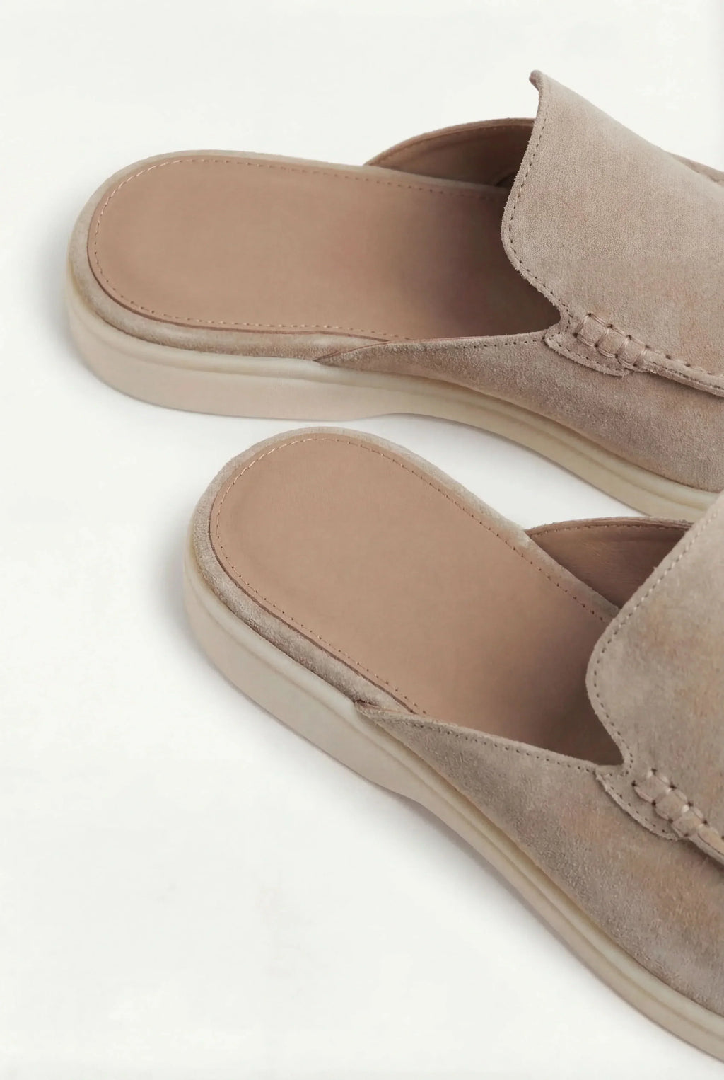 Yvette | Mules en daim beige