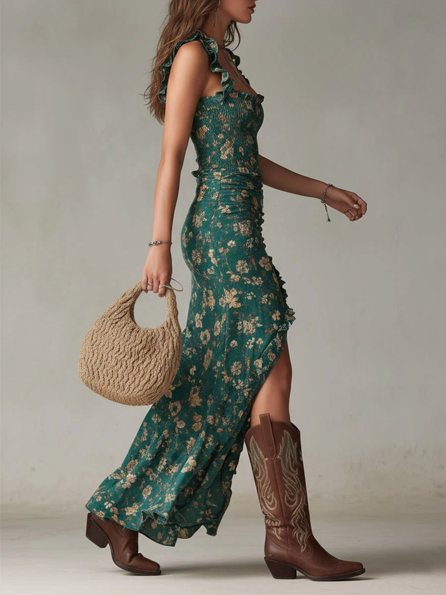 Anouk | Robe longue bohème rétro