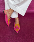 Hélène | Slingback fuchsia et moutarde