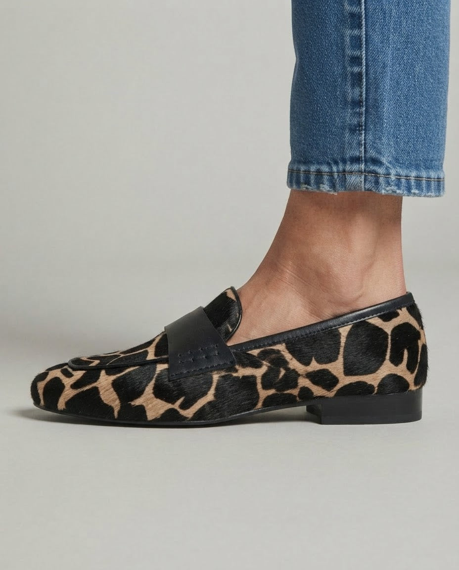 Joséphine | Mocassin girafe abricot