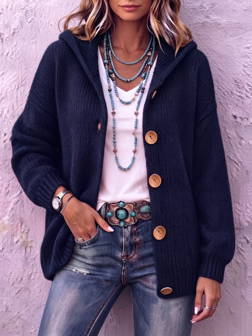 Elvire | Cardigan à capuche