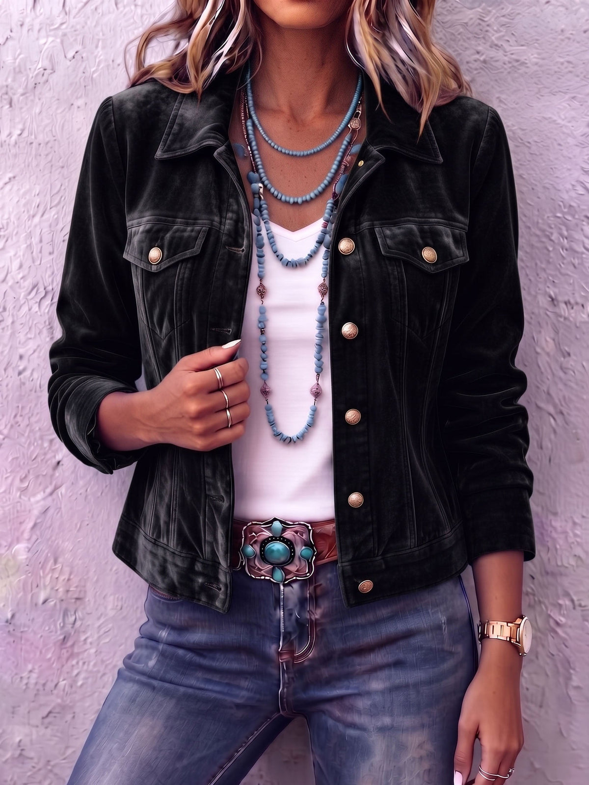 Florine | Veste en velours vintage