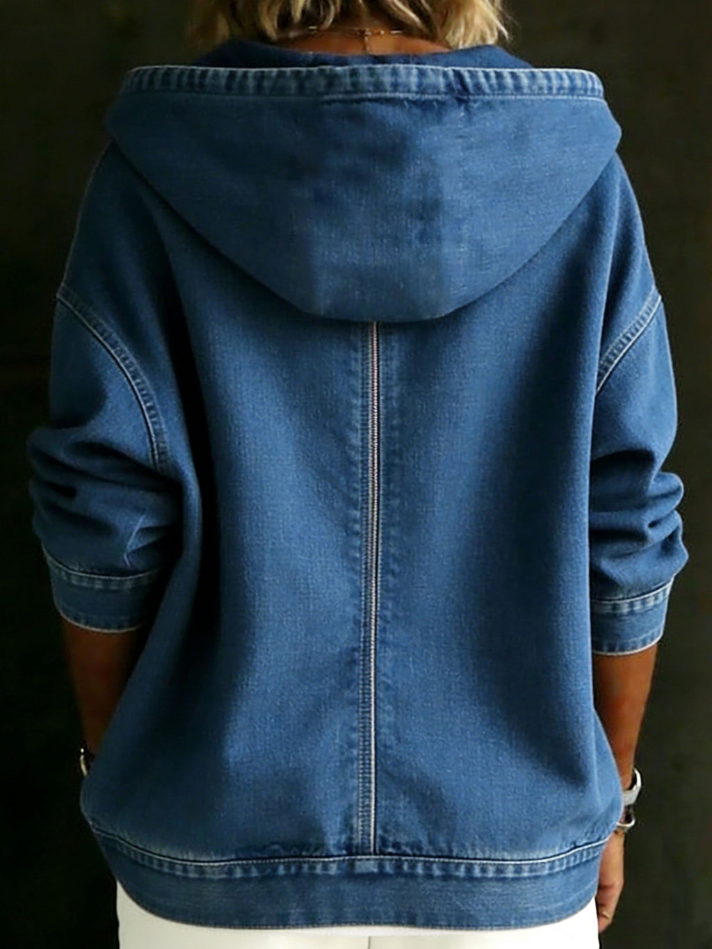 Florentine | Sweat en jean à capuche zippé