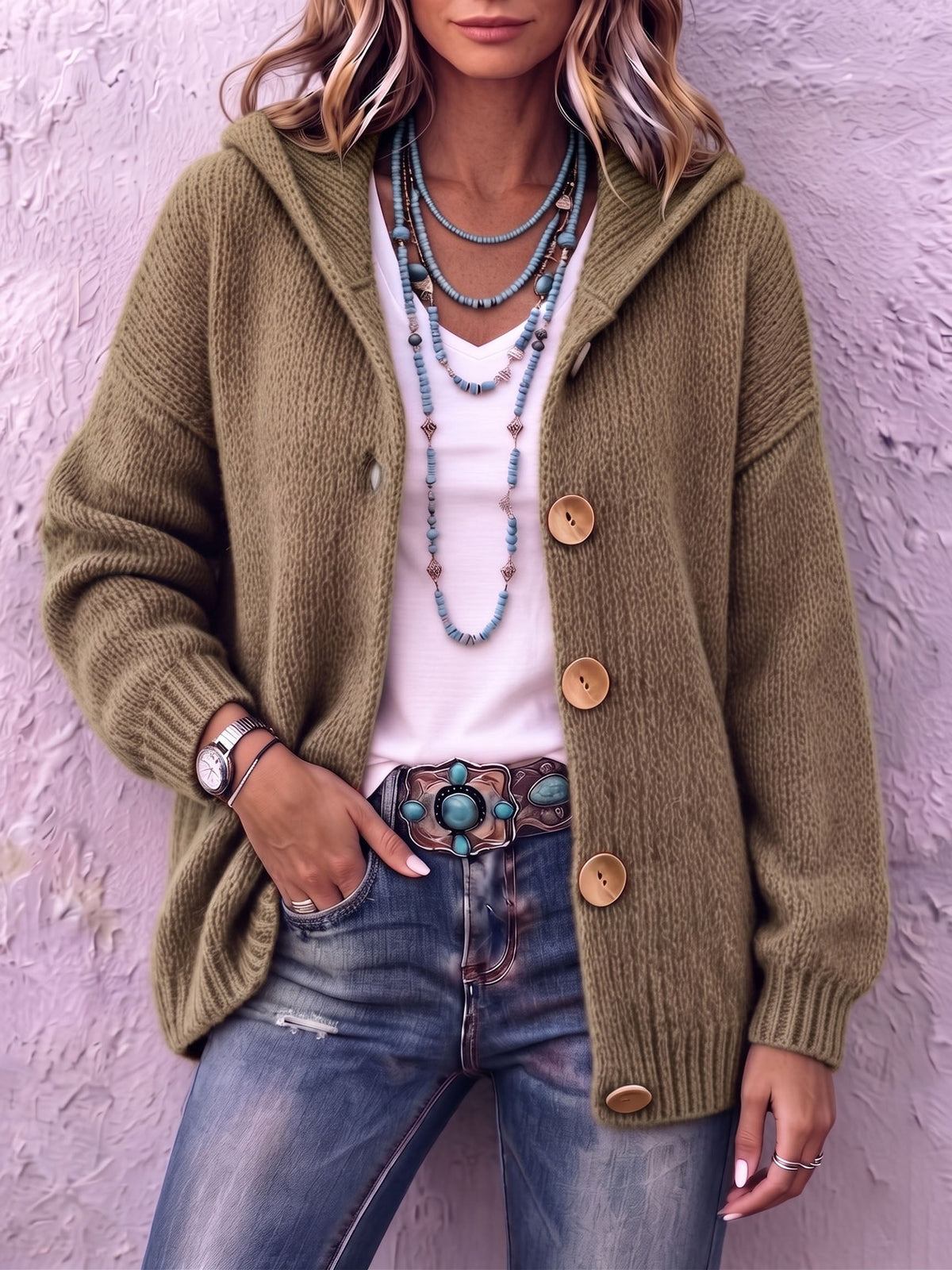 Elvire | Cardigan à capuche
