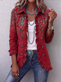 Léontine | Veste paisley à volants